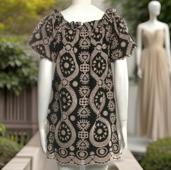 Loveshackfancy Miranda Eyelet Off Shoulder Dress NWOT - Picture 3 of 7